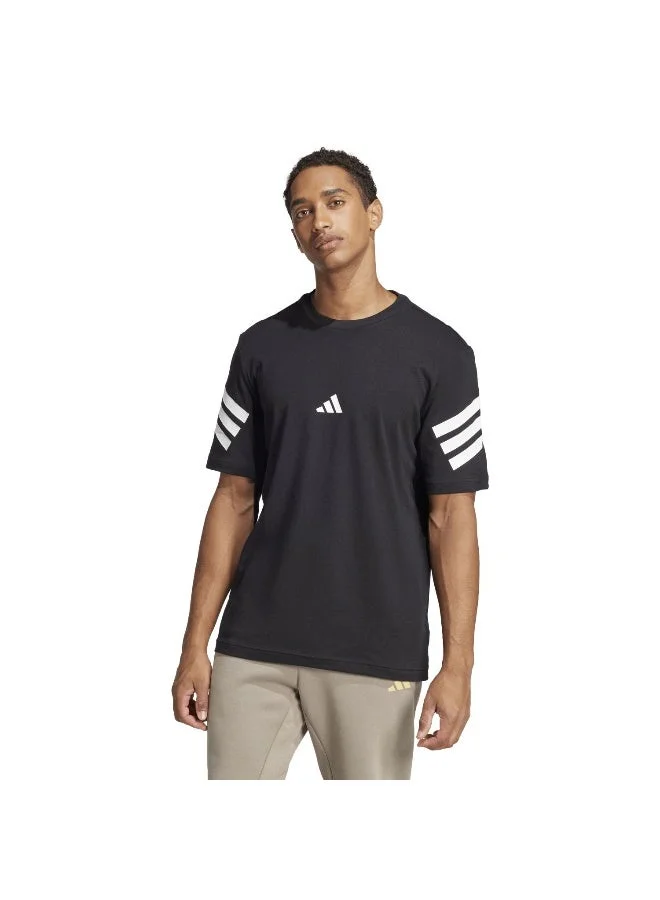 Adidas M Fi 3S Reg T Black T-Shirt (Short Sleeve) T-Shirts For Men